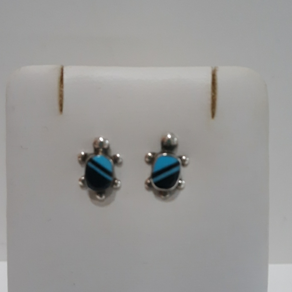 Zuni Sterling Turquoise Earrings